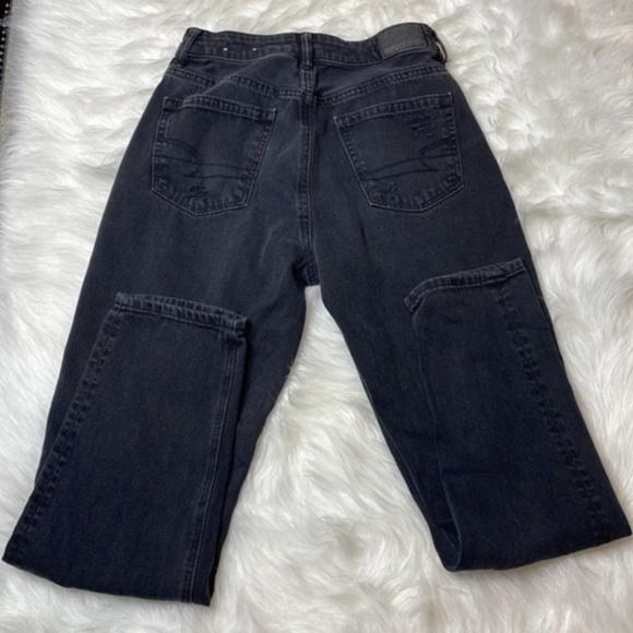 American Eagle woman’s high rise straight leg jeans size 0 - Picture 3 of 7